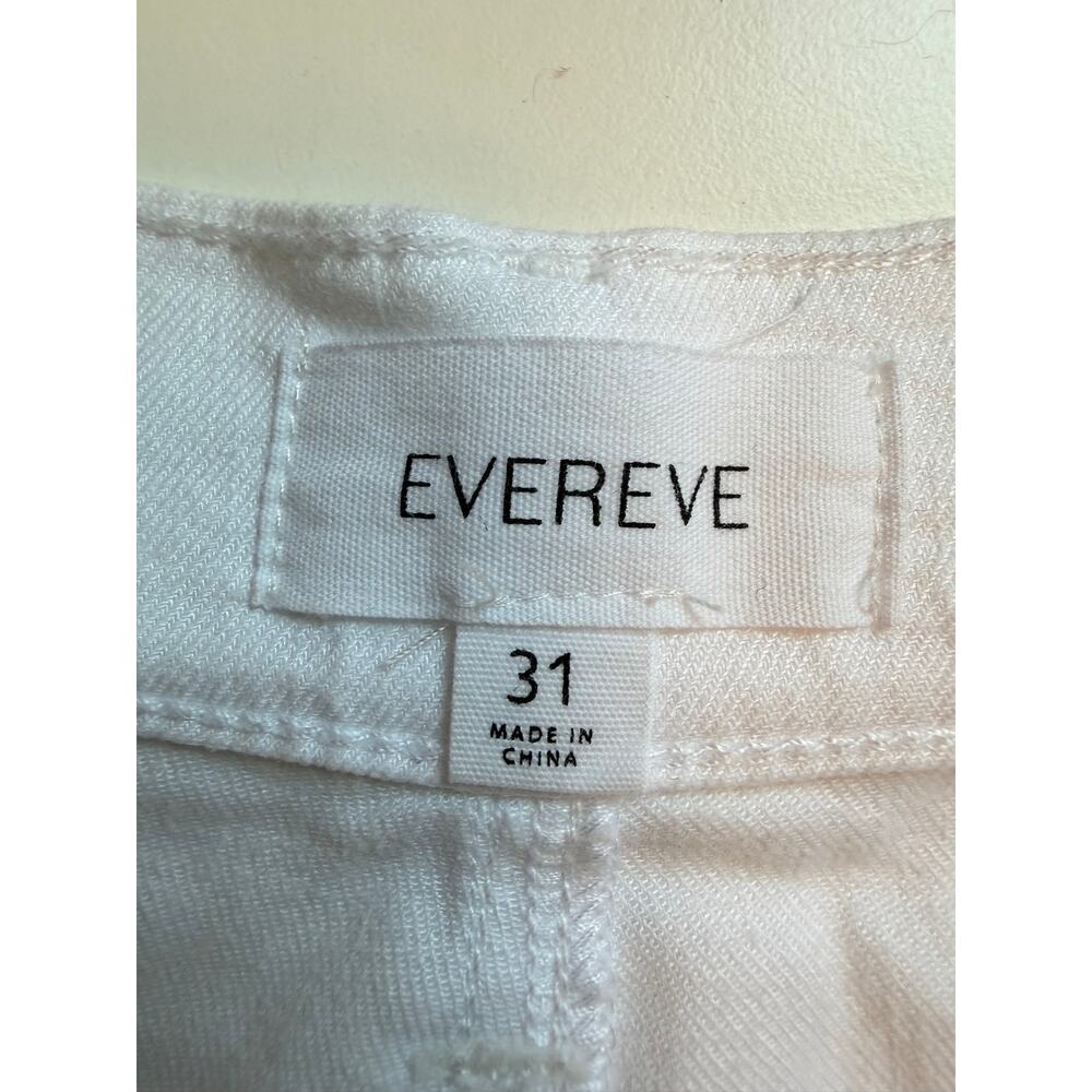 Evereve Joelle Stretch Linen Cropped Wide Leg Size 31 White Coastal Minimalist - Picture 8 of 13